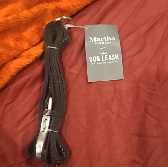 ❤️10/$40 New Martha Stewart Nylon Dog Leash in Black 5ft Animal Leash - Picture 1 of 3